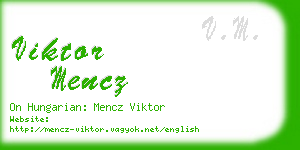 viktor mencz business card